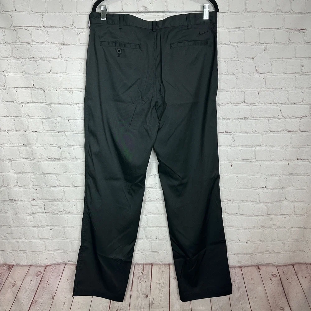 Nike Dri Fit black Polyester Golf active preppy work Pants Mens Size 34 x 32 GUC
